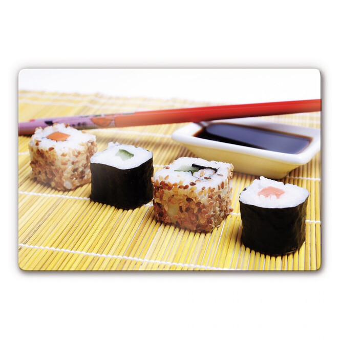 Glasbild Sushi Maki