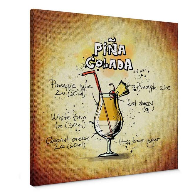 Leinwandbild Pina Colada - Rezept