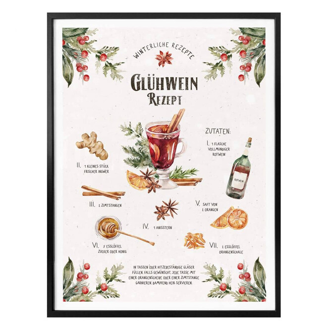 Poster Glühwein Rezept