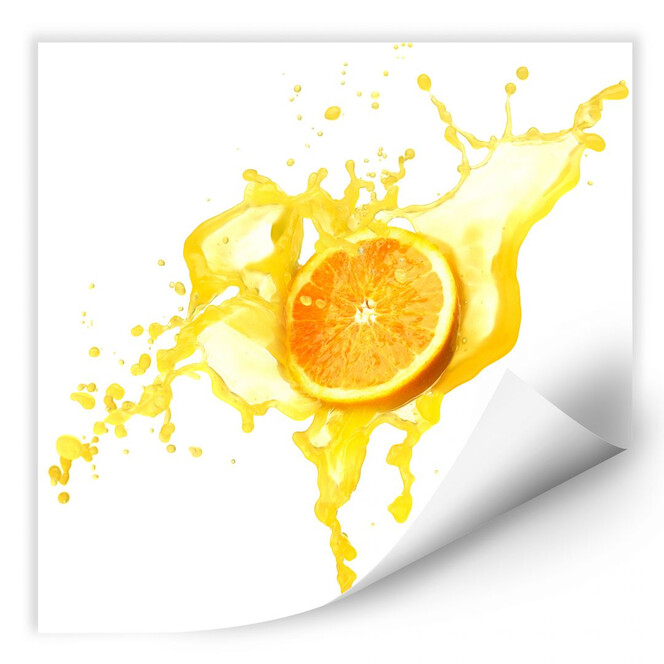 Wallprint Splashing Oranges - quadratisch