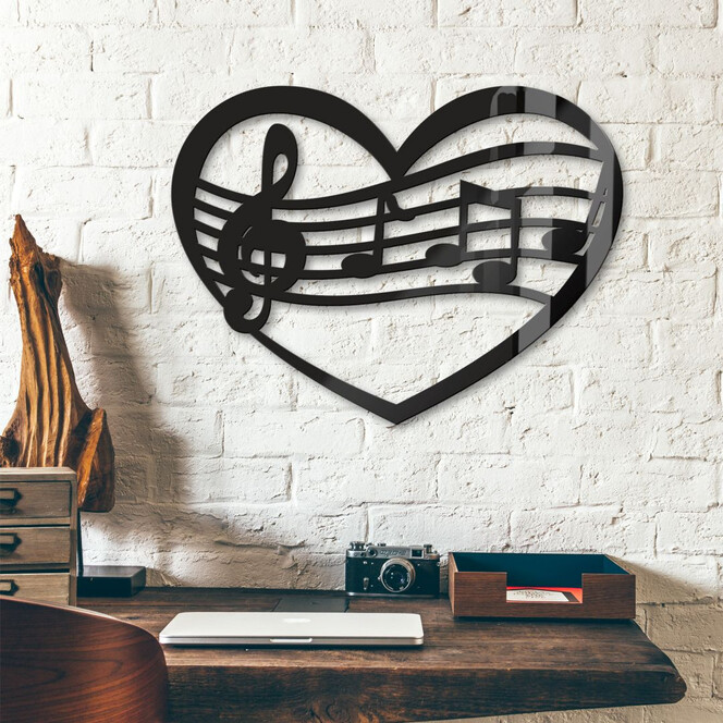 Acryldeko Musik Herz