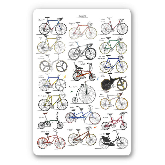 Glasbild Sparshott - Fahrräder