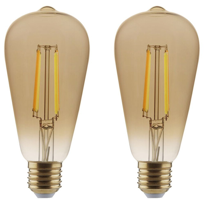SHYNE | Smartes ZigBee LED Leuchtmittel E27. amber, tunable white, ST58. 7W, 650 Lumen, 2er-Pack