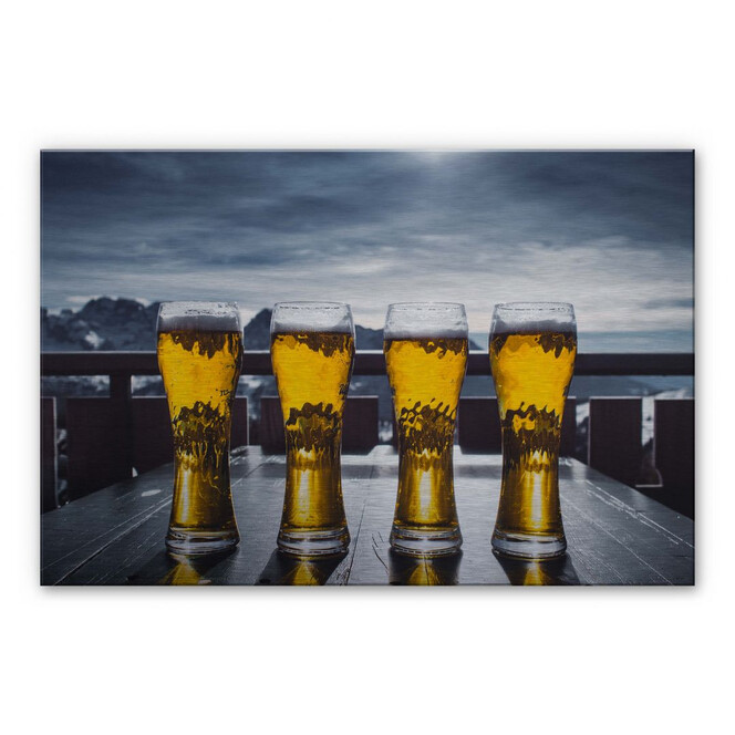 Alu-Dibond Bild Eiskaltes Bier