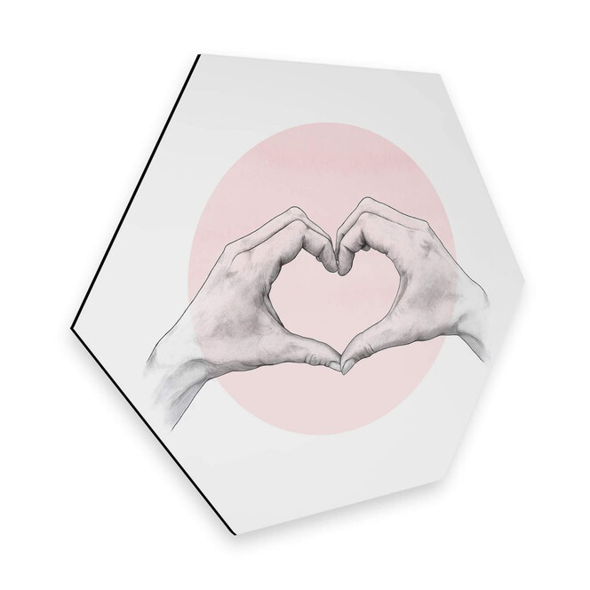 Hexagon - Alu-Dibond Graves – Heart in Hand