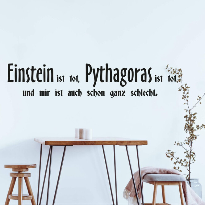 Wandtattoo Einstein Pythagoras
