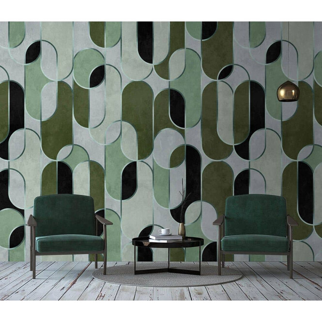 Livingwalls Fototapete Walls by Patel 3 Ritz 4 grün, grau, schwarz - Bild 1