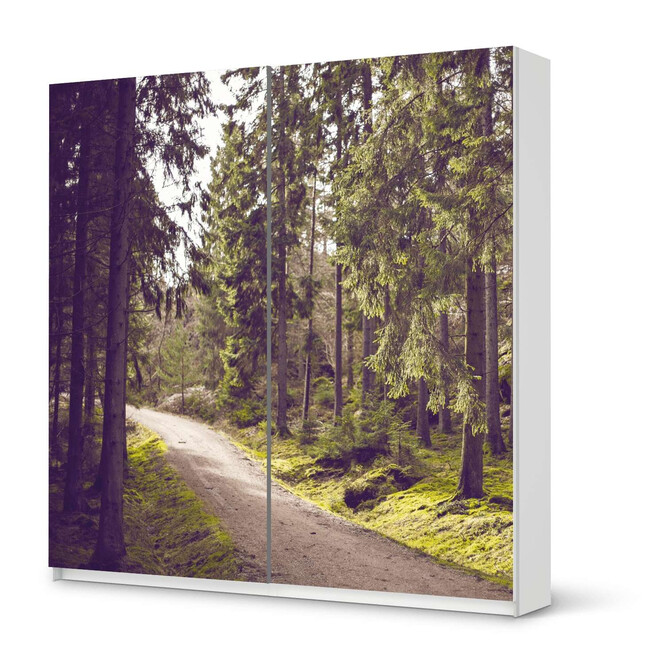 Möbel Klebefolie IKEA Pax Schrank 201cm Höhe - Schiebetür - Forest Walk- Bild 1