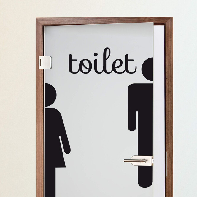 Wandtattoo Man & woman toilet set
