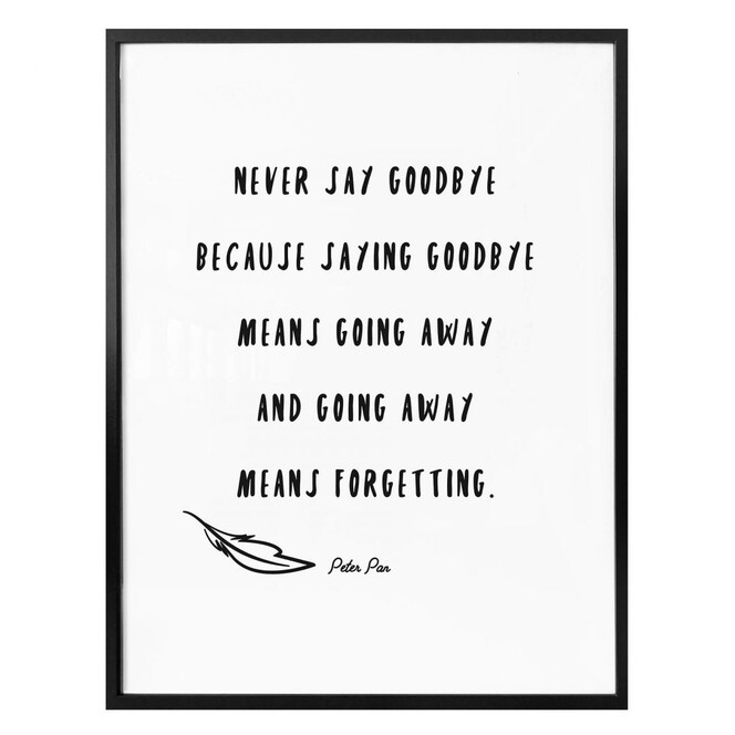 Poster - Never say Goodbye