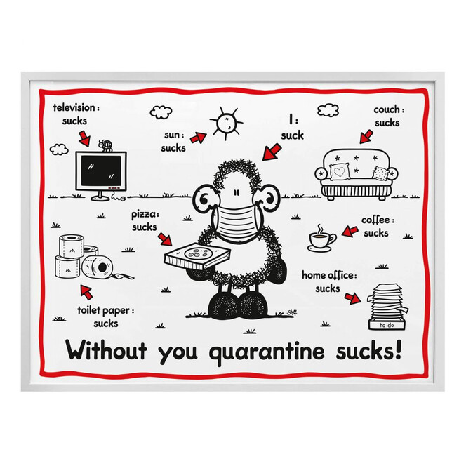 Poster Sheepworld - Quarantine sucks