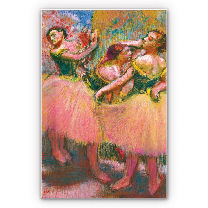 Wandbild Degas - Drei Tänzerinnen mit grünen Korsagen