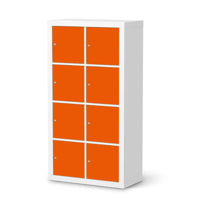 Folie IKEA Kallax Regal 8 Türen - Orange Dark- Bild 1