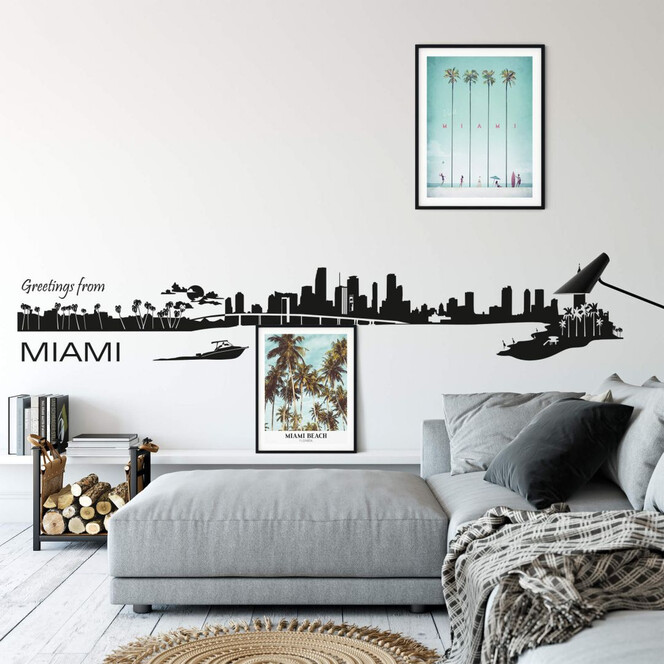 Wandtattoo Miami Skyline