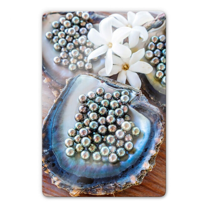 Glasbild Colombo - Schwarze Perlen von Tahiti