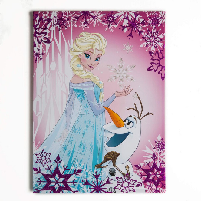 Leinwandbild Die Eiskönigin Frosted Elsa and Olaf (Glitzer) - Bild 1