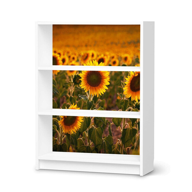 Möbelfolie IKEA Billy Regal 3 Fächer - Sunflowers- Bild 1