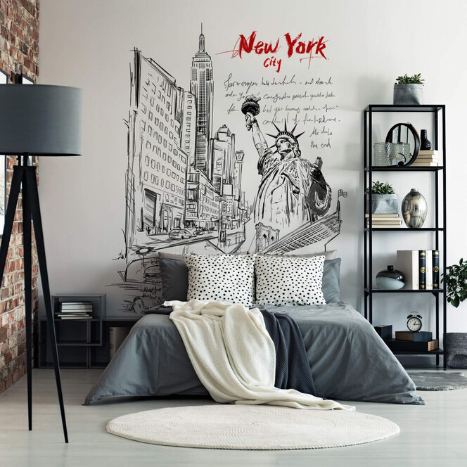 Fototapete New York - Schwarz-Weiss - Love your City 