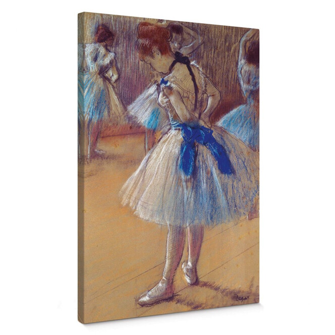 Leinwandbild Degas - Tänzerin beim Binden der Schleife