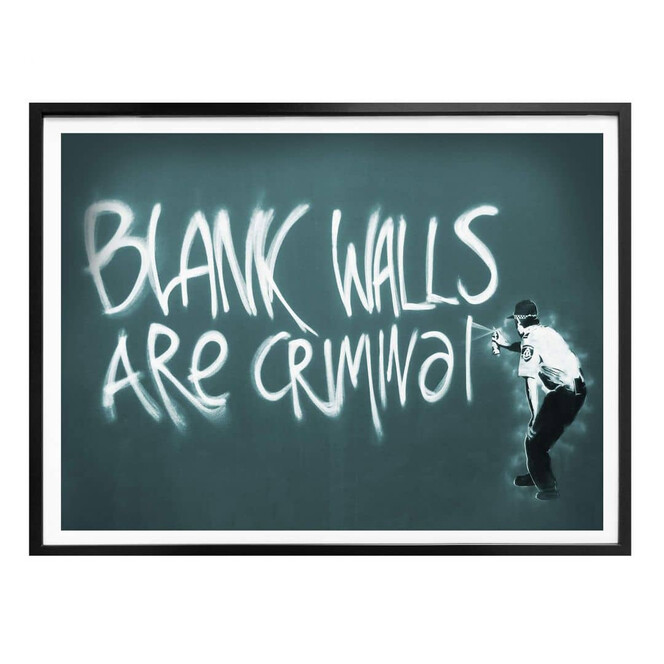 Poster Banksy - Blank walls are criminal