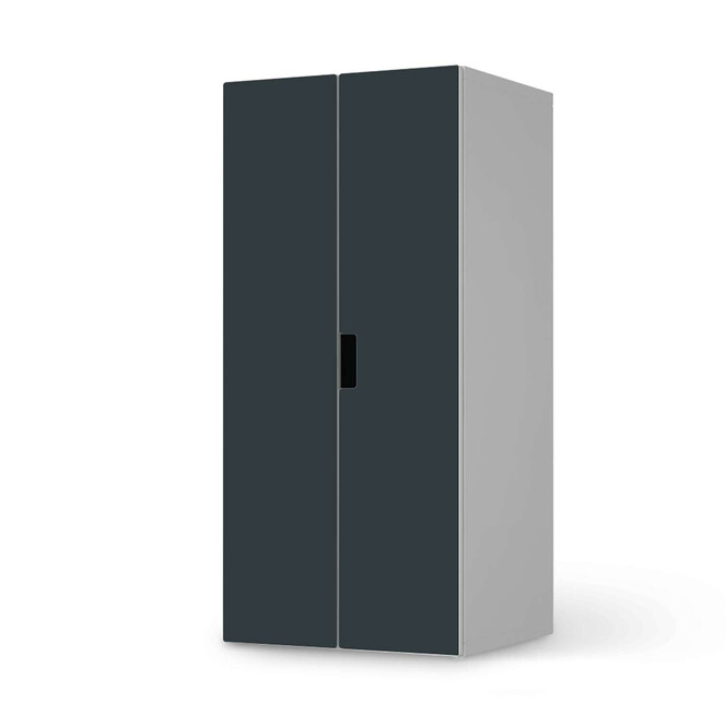 Möbelfolie IKEA Stuva / Malad Schrank - 2 grosse Türen - Blaugrau Dark- Bild 1