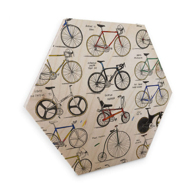 Hexagon - Holz Birke-Furnier Sparshott - Fahrräder
