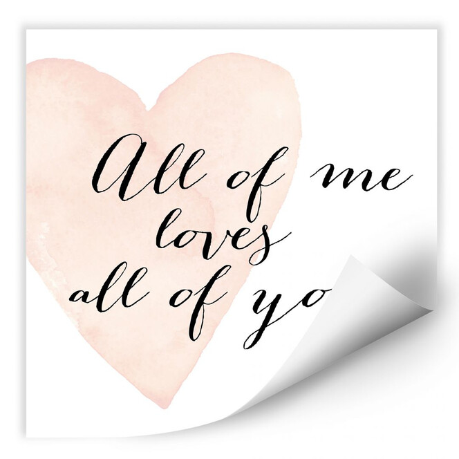 Wallprint Confetti & Cream - All of me loves all of you