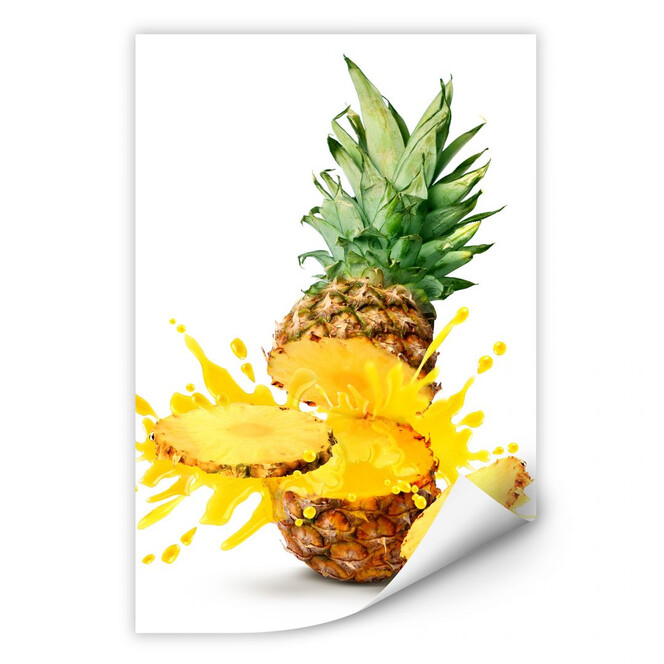 Wallprint Splashing Pineapple