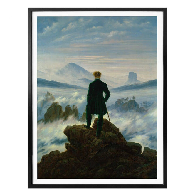 Poster Friedrich - Der Wanderer über dem Nebelmeer