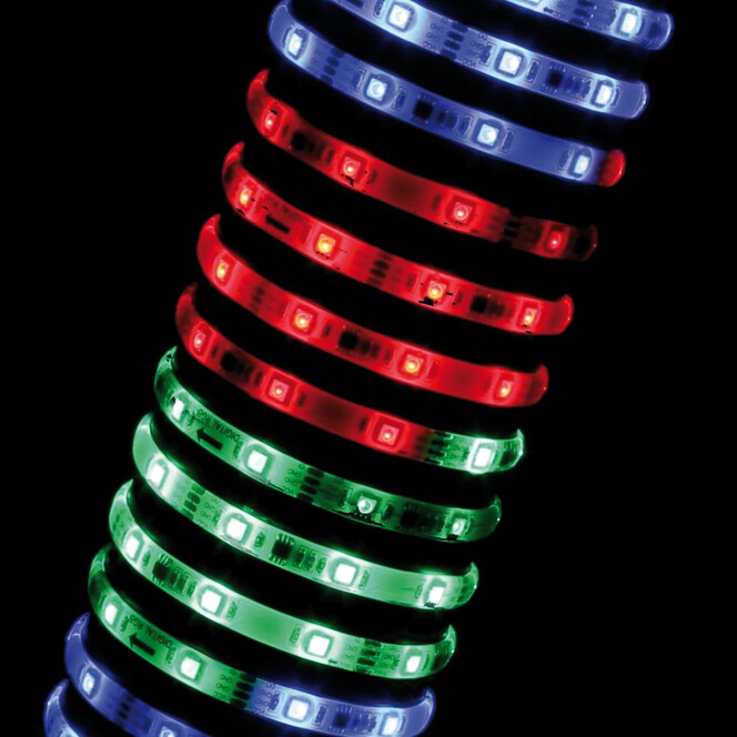 Function Digital LED Stripe Set 3m RGB 9.6W 230/12V 18VA Weiss Kunststoff