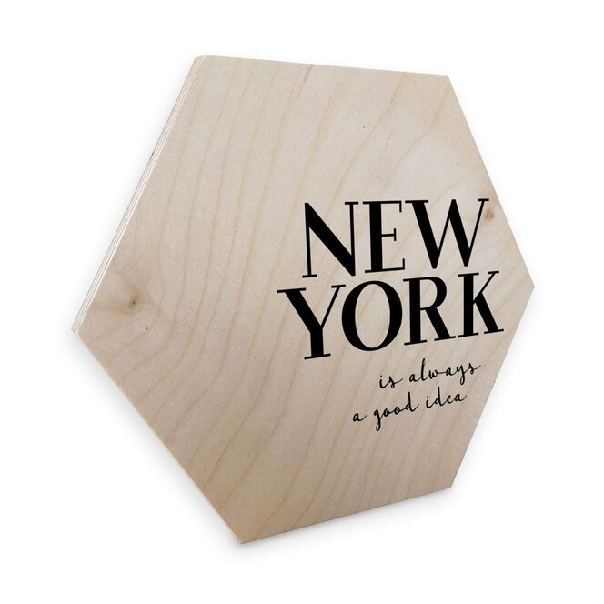Hexagon - Holz Birke-Furnier - New York