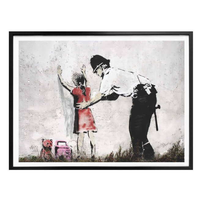 Poster Banksy - Policeman Searching Girl