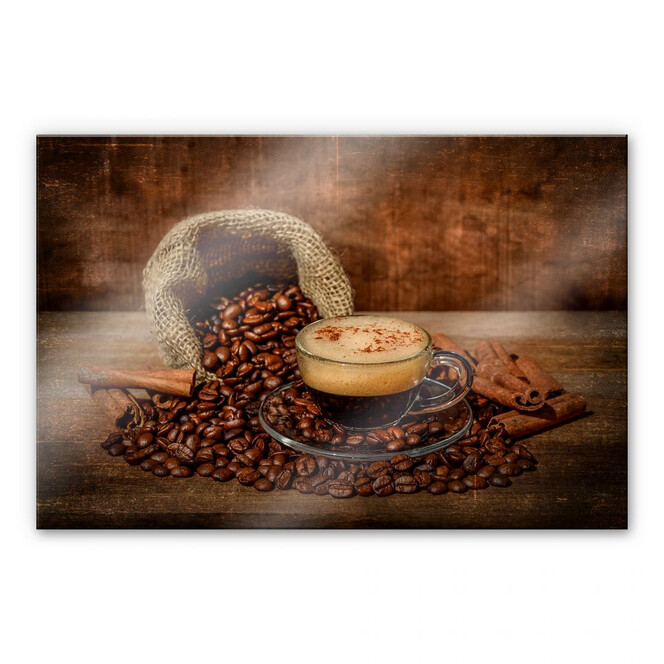Acrylglasbild Perfoncio - Kaffee rustikal
