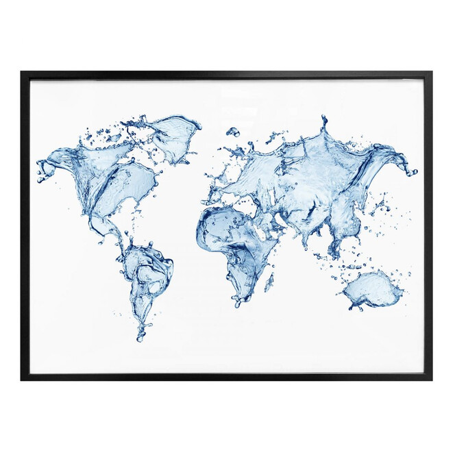 Poster Weltkarte - Splashing Worldmap