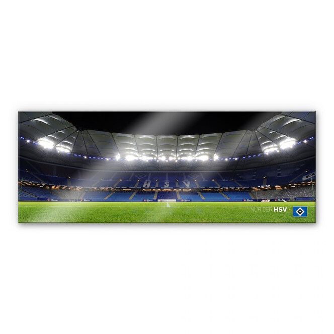 Acrylglasbild HSV Arena Nacht - Panorama