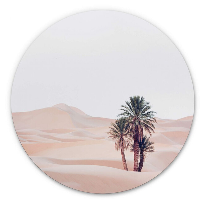 Alu-Dibond Sisi & Seb - Traumhafte Wüste - Rund
