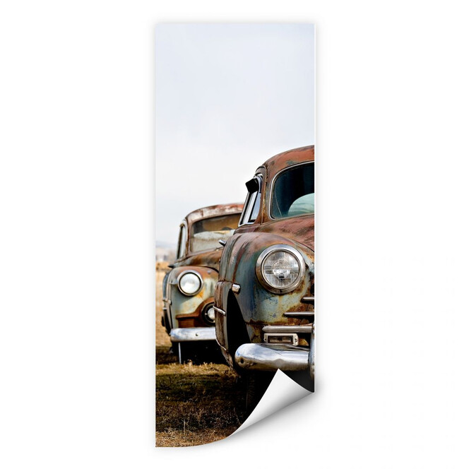 Wallprint - Old Rusted Cars - Panorama