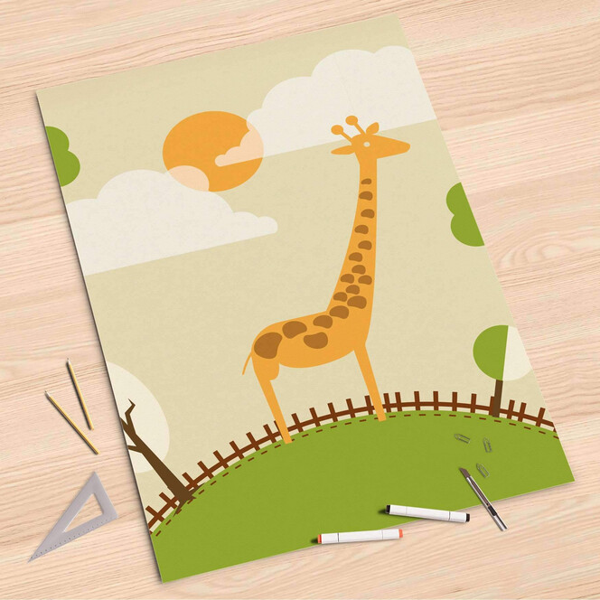 Folienbogen (80x120cm) - Mountain Giraffe- Bild 1