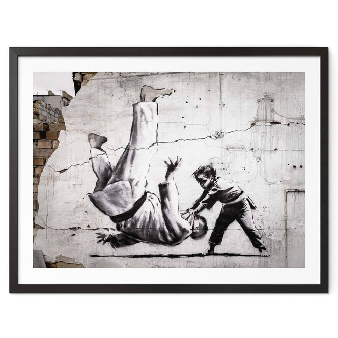 Poster Banksy in der Ukraine - Ein kleiner Judoka