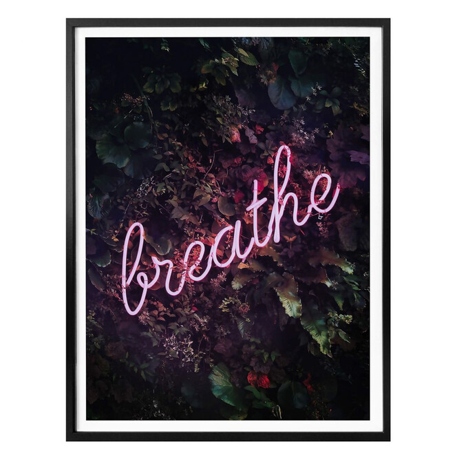 Poster Sisi & Seb - Leuchtschrift: Breathe