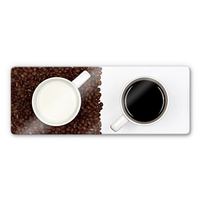 Glasbild Lavsen - White Espresso - Panorama