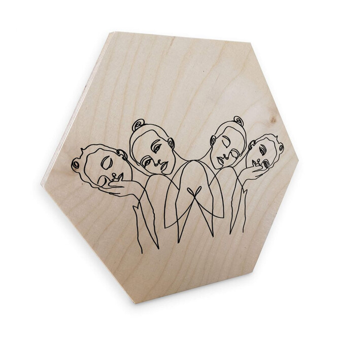 Hexagon - Holz Birke-Furnier Hariri - Girls