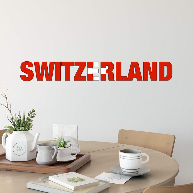 Wandsticker Switzerland Schriftzug