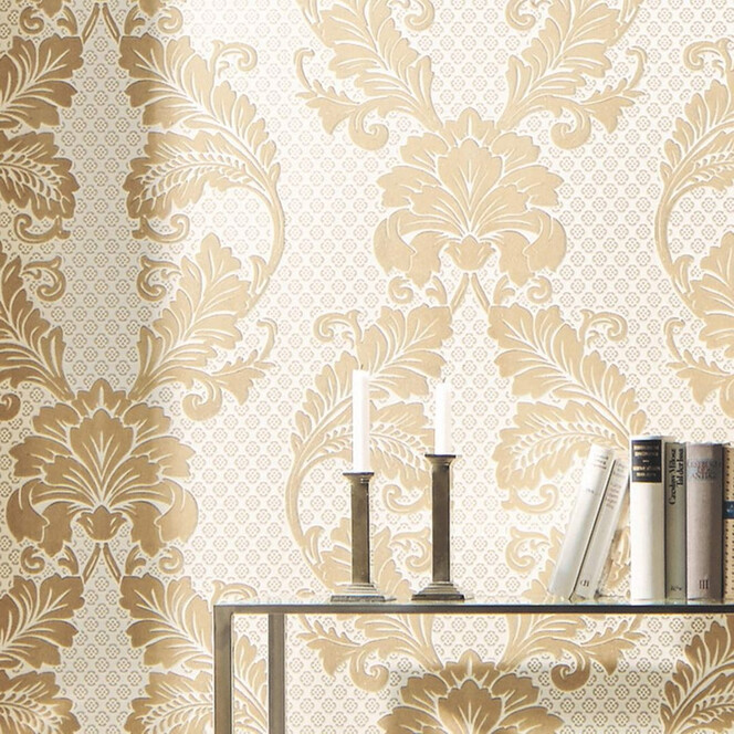 Architects Paper Vliestapete Luxury wallpaper creme, metallic