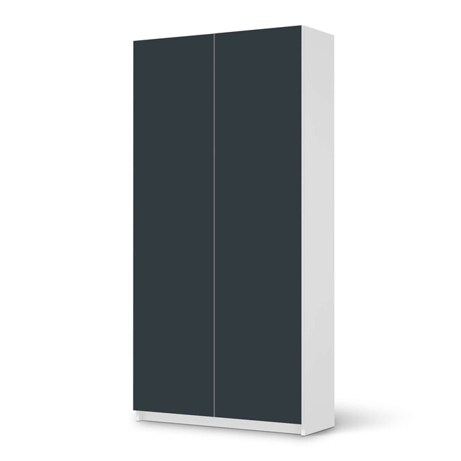 Klebefolie IKEA Pax Schrank 201cm Höhe - 2 Türen - Blaugrau Dark- Bild 1