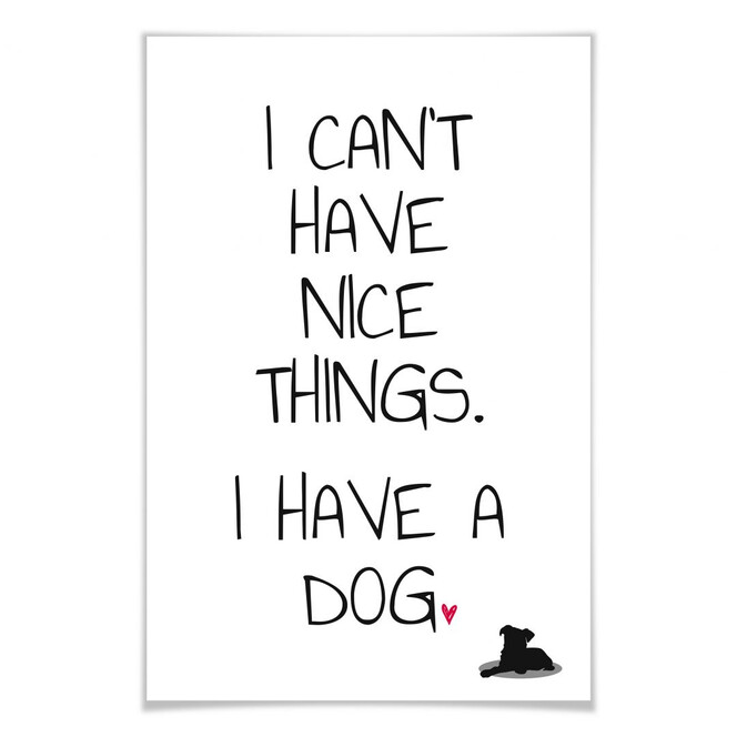 Poster I can't have nice Things - Dog