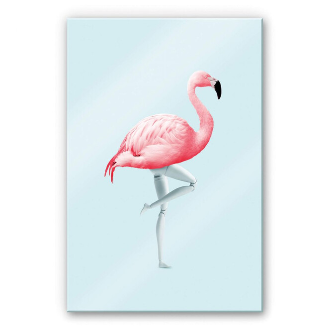 Acrylglasbild Loose - Flamingo Mannequin