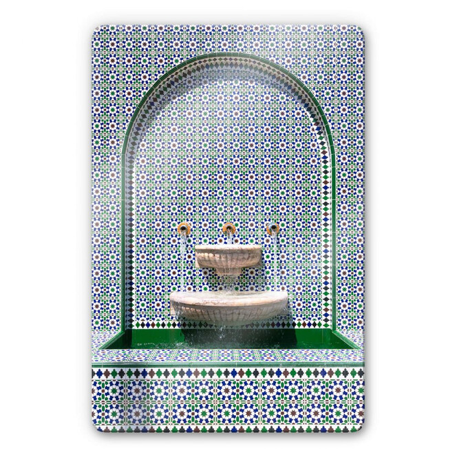 Glasbild Colombo - Brunnen in der Alawi Moschee im Oman
