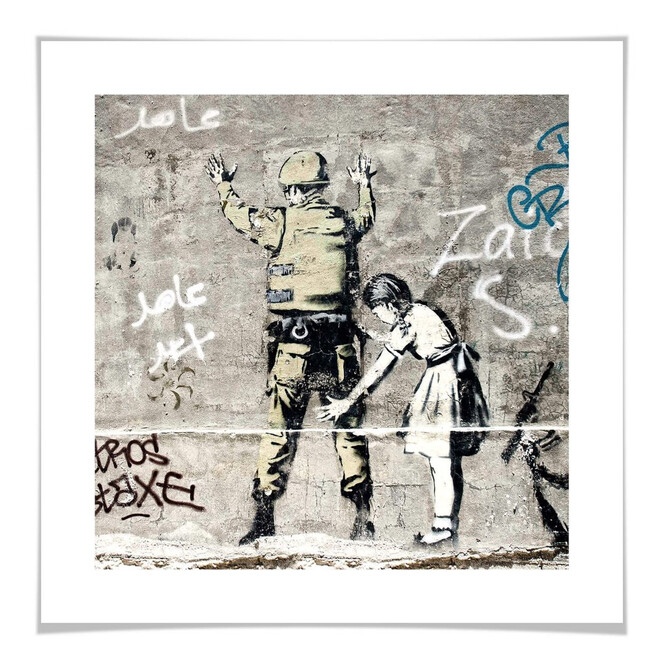 Poster Banksy - Das Mädchen und der Soldat