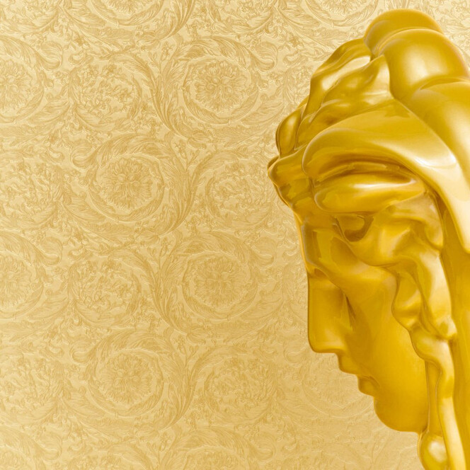 Versace wallpaper Vliestapete Barocco Metallics Tapete metallic gold